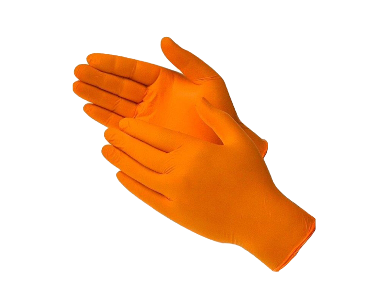 DOMAN Narancssárga gumikesztyű L 100db